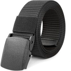 Mens Nylon Canvas Belt Adjustable No Metal Buckle Travel Work Golf Belt Fit